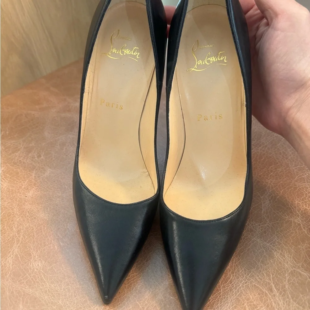 Kate Red Sole High-Heel Pumps, Black  37 - Picture 9 of 12